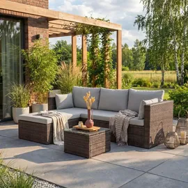 beautysofa SEVILLA Loungeset braun