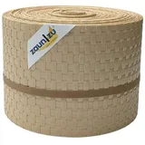 zaun|zu® Sichtschutz Rattan PE für Doppelstabmatten Beige 26m