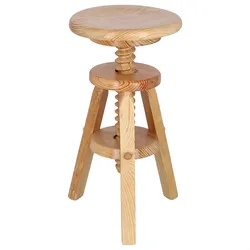Aranaz Drehhocker niedrige lackierte Kiefer.