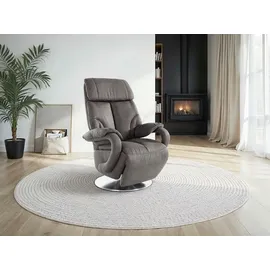 sit&more TV-Sessel Invito Kunstleder 80 x 113 x 80 cm Grau mit Motor und Aufstehhilfe