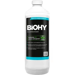 BiOHY Rohrreiniger (1l Flasche) | EXTRA STARK | Flüssiger, hochkonzentrierter Abflussreiniger | Geruchsneutral | Für alle Verstopfungen
