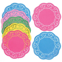 Bunte Papierdeckchen (pro Set 120) Bastelbedarf Pappe & Papier