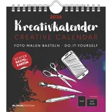 ALPHA EDITION GmbH & Co. KG Alpha Edition - Kreativ-Kalender Schwarz 2026 – Bastelkalender 16×17 cm mit Platz für Fotos & eigene Gestaltung, schwarzer Hintergrund, auch als ... DIY-Geschenke: Do it yourself calendar