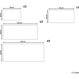 Beliani MITIARO Handtuchset 9-tlg. sandbeige