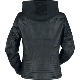 Black Premium by EMP Damen schwarze Kunstlederjacke im Biker-Style M - M
