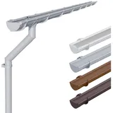Inefa Dachrinnen Set Kunststoff NW125 halbrund 6m Grau