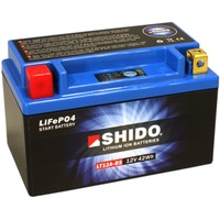 Batterie Shido Lithium LT12A-BS / YT12A-BS, 12V/9,5AH (Maße: 150x87x105) für Suzuki GSX-R 1300 Hayabusa Baujahr 2007