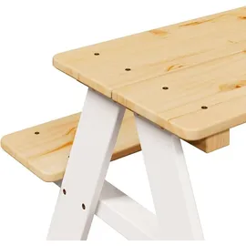 vidaXL Kindertisch IRUN 90 x 79,5 x 50 cm Kiefer massiv weiß