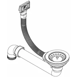 vidaXL Granit Küchenspüle Einzelwaschbecken Oval Schwarz