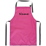 Ferocity Personalisierter Kinderschürze Kind Malschürze Kunstkittel Kochschürze Apron Werkschürze mit einem motiv rosa Name [074] - 60 - 44 cm