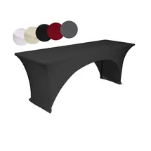 TexDeko Biertischhusse Stretch Grau 220 x 70 cm