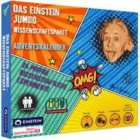 Adventskalender 2024 Einstein Jumbo Science Kit Experimente Kinder Countdown 24 atemberaubende Wissenschaftstricks für Kinder inspiriert von Einsteins spielerischer Neugier, Deutsch