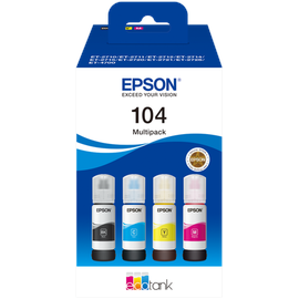 Epson 104 Tintenflaschen CMYK