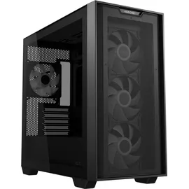 Asus A21 PLUS TG ARGB Micro-ATX Gaming Gehäuse mit Seitenfenster schwarz