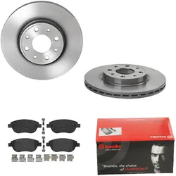 BREMBO Bremsensatz, Scheibenbremse vorne rechts links innenbelüftet 257mm für ALFA ROMEO FIAT (NANJING) PEUGEOT CITROËN LANCIA 7645056 60806137 464234