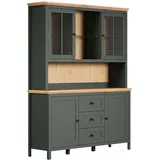 trendteam Buffetschrank Stanton 146 x 198 x 45 cm Tannengrün