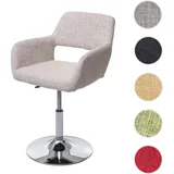 Mendler Esszimmerstuhl HWC-A50 III Stoff creme/grau