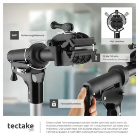Tectake Fahrradmontageständer Aluminium/Stahl grau 50 kg klappbar
