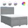 vidaXL Boxspringbett 140 x 200 cm Hellgrau