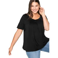 Sheego Damen Große Größen Shirt in A-Linie mit dekorativer