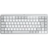 Logitech MX Mini Mechanical for Mac Tastatur Bluetooth, QWERTY, Dänisch, Finnisch, Norwegisch, Schwedisch Grau, Weiß
