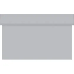 Mank Tischläufer aus Airlaid - SILBER, 40 cm x 24 m, 1 Stück - Tischtuch Tischband Tischwäsche Tischdeckenrolle
