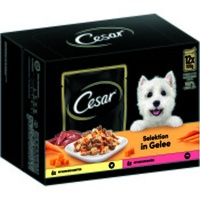 Cesar Selektion Gelee Huhn Rind Gemüse in mit Karotten, mit und 12x100g