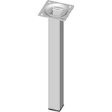 Element System 4 Stück Stahlrohrfüße eckig Tischbeine, Möbelfüße Inklusive Anschraubplatte, 4 Farben, 10 Abmessungen, 25 cm, weiß, 18133-00295