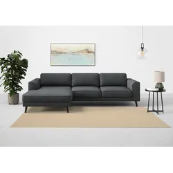 Ecksofa TRENDMANUFAKTUR "Lumber Jack, elegantes Designsofa, zeitlos modern, hoher Sitzkomfort", grau (anthrazit), B:280cm H:85cm T:167cm, 100% Polyester, Sofas, wahlweise mit Bettfunktion u. Bettkasten, L-Form