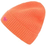 Zwillingsherz Kaschmir-Beanie in Orange