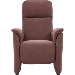 Relaxsessel CALIZZA INTERIORS "Topas", rot (18 rot), B:73cm H:110cm T:90cm, Microfaser 100% Polyester, Sessel, inklusiver stufenloser Kopfteilverstellung und mit Verstellung