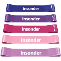 Insonder Fitnessbänder 5er Set - Widerstandsbänder, Gymnastikband, Fitnessband -