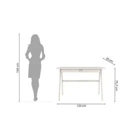 Möbel Kraft Schreibtisch Edda Weiß