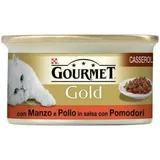 Gourmet Gold Doppelter Genuss mit Rind und nassem Hühnerfleisch Cat Gr. 85
