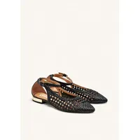 Gioseppo Damen Ballerinas mit feiner Spitze, Blau, Schwarz, 37 EU