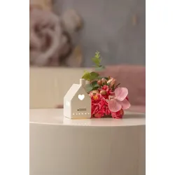 Haus Biaza Herz 11cm LED cremeweiß