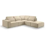 xonox Eckcouch Webstoff 2-Sitzer Beige