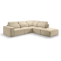 xonox Eckcouch Webstoff 2-Sitzer Beige