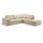 xonox Eckcouch Webstoff 2-Sitzer Beige