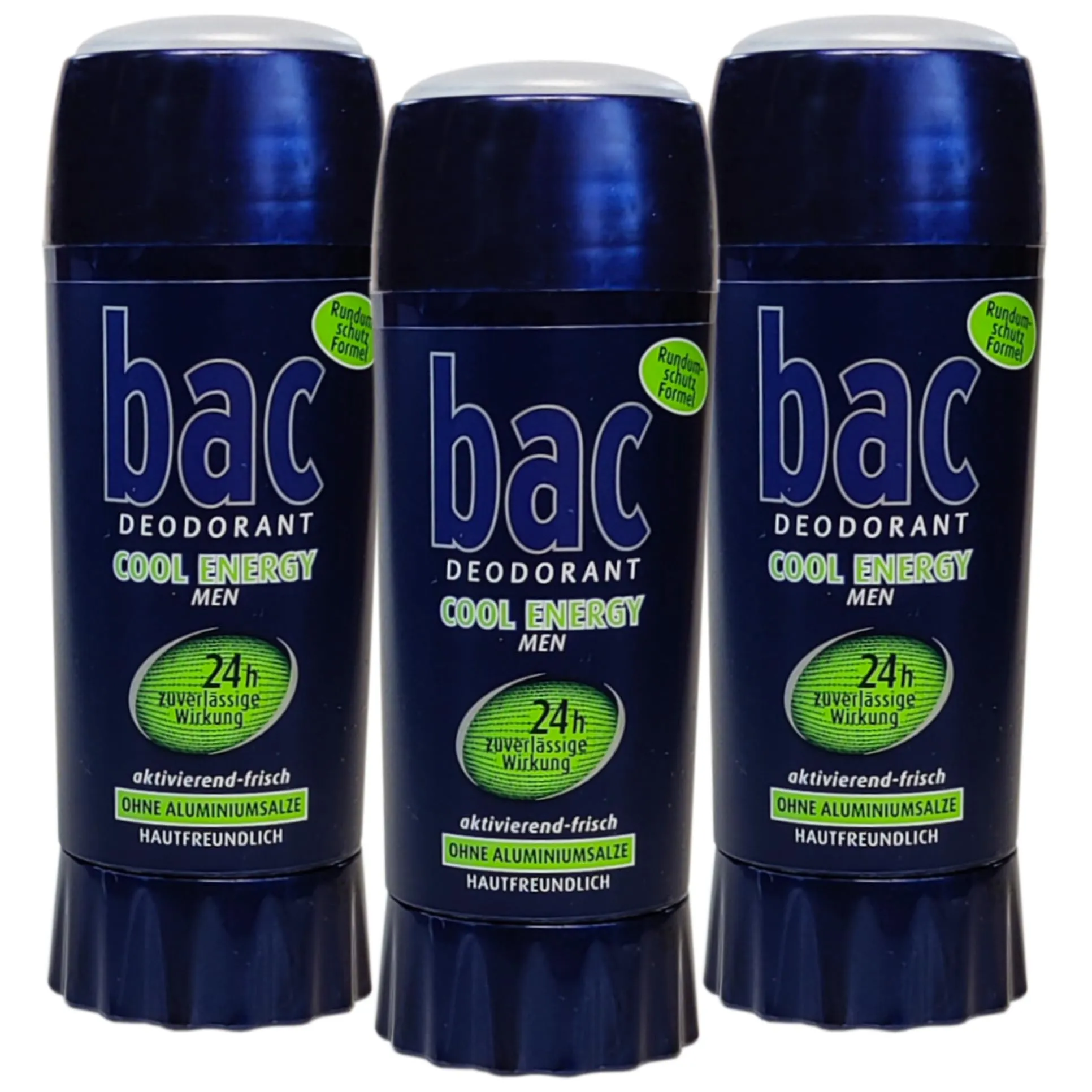 3 er Pack BAC Energy for Men Deostick Deoroller Roll On 3 x 40 ml