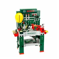 Theo Klein 8485 Bosch Werkbank Nr. 1 | 150-teilig | Inkl. Werkzeuge Und Zubehör | Akkuschrauber Mit Licht & Sound | Spielzeug Für Kinder Ab 3 Jahren, 62 X 42 X 100