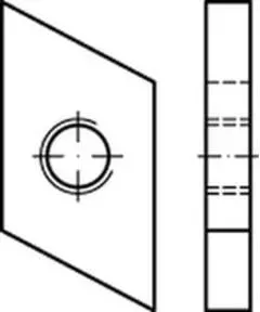 Hammerkopf Gewindeplatte Typ 50/40, M 8 , gal Zn gal Zn S