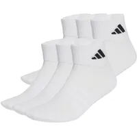 adidas Cushioned Essentials Ankle Socken 6er Pack Weiß/Schwarz 43-45