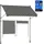 Songmics Klemmmarkise 250 x 120 cm anthrazit