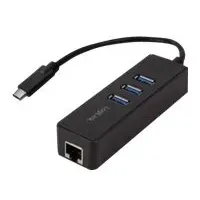 Logilink UA0283 - Hub - 3 x SuperSpeed USB 3.0 + 1 x 10/100/1000