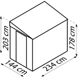 Globel Lean-To 58 1,55 x 2,42 m grün