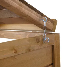Mendler Mülltonnenbox HWC-H74 126 x 158 x 98 cm braun