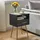luxuskollektion Nachttisch Mid-Century Modern mit Beinen Schwarz 2 Etagen Stauraum
