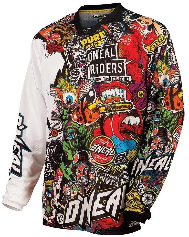 Oneal Mayhem Crank Langarm-trikot - Black / Multicolour - 2XL