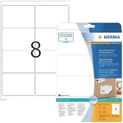 HERMA 10018 Wiederablösbare Etiketten Beweglich Weiß Rechteckig 200 Etiketten pro Packung
